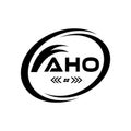 AHO letter logo Design. AHO Simple and modern monogram logo. Abstract Alphabet vector Design Royalty Free Stock Photo