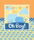 Ahoy, it's a boy vector illustration and patterns Royalty Free Stock Photo