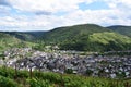 Dernau, Germany - 07 07 2021: Panorama of Dernau an der Ahr one week before the flood disaster