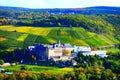 Bad Neuenahr-Ahrweiler, Germany - 10 19 2020: Calvarianberg with autumn vineyards Royalty Free Stock Photo