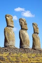 Ahu Akivi Moai, Rapa Nui, Easter Island, Chile. Royalty Free Stock Photo