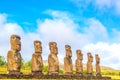 Ahu Akivi Moai Royalty Free Stock Photo