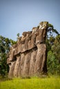 Ahu Akivi  in Rapa Nui or Easter Island in the ValparaÃÂ­so Region of Chile Royalty Free Stock Photo