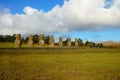 Ahu Akivi seven Moai Royalty Free Stock Photo