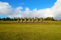 Ahu Akivi seven Moai Royalty Free Stock Photo
