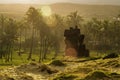 Ahu Nao-Nao Moais statues at Anakena beach at Easter Island, Rapa Nui National Park, Chile Royalty Free Stock Photo