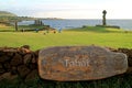 Ahu Tahai, the Ceremonial Platform with Moai Statues, Famous Place for Watching Sunset on Easter Island, Chile