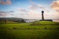 Ahu tahai moai near hanga Roa in Easter island