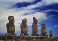 Ahu Vai Uri moai Royalty Free Stock Photo