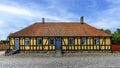 Ahus Townhouse Facade Panorama Royalty Free Stock Photo