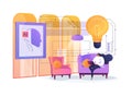 AI Adaptive Smart Lighting abstract concept vector illustration.