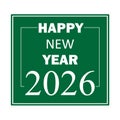 Happy new year 2026 - colorful vector Royalty Free Stock Photo