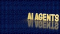 AI Agents Concept With Binary Data Digital Technology Background 3d render Royalty Free Stock Photo