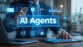 AI Agents Revolutionizing Business with Artificial Intelligence Royalty Free Stock Photo