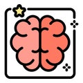 Ai algorithm icon color outline vector Royalty Free Stock Photo