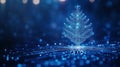AI algorithm visualized as a glowing digital tree, symbolizing data growth and learning, AI-powered growth, data science Royalty Free Stock Photo