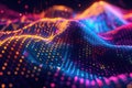 AI algorithms abstract background with neural networks, circuits, and data flow. Royalty Free Stock Photo
