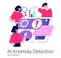 AI Anomaly Detection Analysis Vector Royalty Free Stock Photo