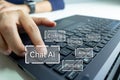 AI, Artificial Intelligence, Concept global data connection with Internet technology Royalty Free Stock Photo