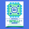 Ai Artificial Intelligence Advertise Banner Vector