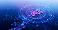 AI - Artificial Intelligence. Big Data and Deep Machine learning Concept. Business Internet Technology