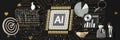 AI, Artificial Intelligence concept,3d rendering ,conceptual image future Royalty Free Stock Photo