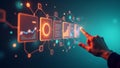 AI Artificial intelligence, Machine learning, Big data . Ai Generate image. Royalty Free Stock Photo