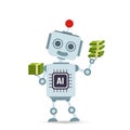 AI Artificial intelligence Technology robot cartoon holding money