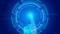 AI artificial intelligence touch technology, internet science and technology poster background.