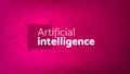 AI Artificial intelligence vector. Network pattern. Magenta gradient triangle background for neural network, machine learning,