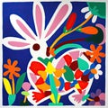 Artistic Easter Bunnies in Vibrant Colors