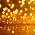 AI Artwork of Golden Lights and Glitter with Bokeh Royalty Free Stock Photo