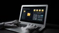 AI-driven document management system with intelligent data analysis dashboard. Fermion Royalty Free Stock Photo