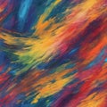 AI-Assisted Brushwork for Abstract Art Creation: A Spectrum of Vibrant Colors with a Digital Paintbrush