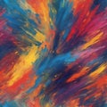 AI-Assisted Brushwork for Abstract Art Creation: A Spectrum of Vibrant Colors with a Digital Paintbrush