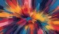 AI-Assisted Brushwork for Abstract Art Creation: A Spectrum of Vibrant Colors with a Digital Paintbrush