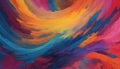 AI-Assisted Brushwork for Abstract Art Creation: A Spectrum of Vibrant Colors with a Digital Paintbrush