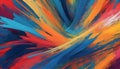 AI-Assisted Brushwork for Abstract Art Creation: A Spectrum of Vibrant Colors with a Digital Paintbrush