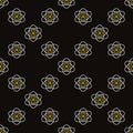 AI Atom Molecule vector Artificial Intelligence outline seamless pattern Royalty Free Stock Photo