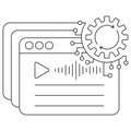 AI Audio processing icon Royalty Free Stock Photo