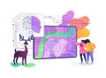 AI-Augmented Wildlife Corridor Planning abstract concept vector illustration. Royalty Free Stock Photo