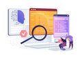 AI Automated Code Review abstract concept vector illustration.