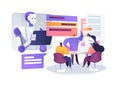 AI Automated Meeting Transcription abstract concept vector illustration.