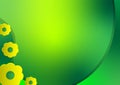 green yellow mesh gradieant background flowers