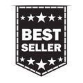 Best Seller Label - Best Seller VECTOR B&W Royalty Free Stock Photo