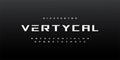 Vertycal , technology space font and alphabet. techno effect fonts designs. Typography digital sci-fi concept Royalty Free Stock Photo