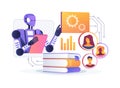 AI-Backed Education Equity Initiatives abstract concept vector illustration. Royalty Free Stock Photo