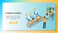AI-based scoring model concept vector isometric illustration Royalty Free Stock Photo