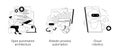 AI-based software abstract concept vector illustrations. Royalty Free Stock Photo
