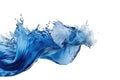 Ai. Blue water wave isolated on white background. Generative AI Royalty Free Stock Photo